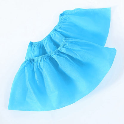 100 PCS 400g รองเท้าแบบใช้แล้วทิ้งครอบคลุมพื้นทำความสะอาดในร่ม Thicken Overshoes ผ้าไม่ทอ, Fabric Overshoes