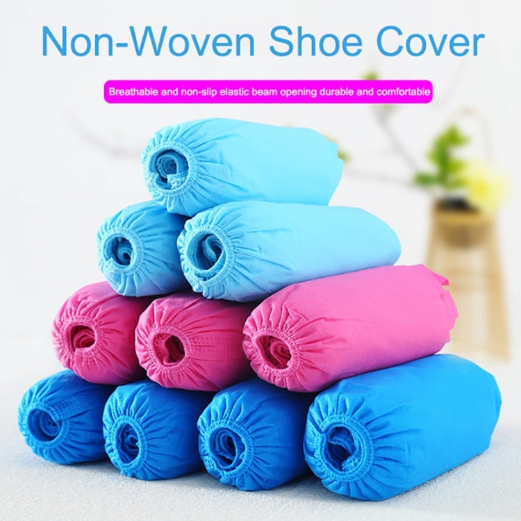 100 PCS 400g รองเท้าแบบใช้แล้วทิ้งครอบคลุมพื้นทำความสะอาดในร่ม Thicken Overshoes ผ้าไม่ทอ, Fabric Overshoes