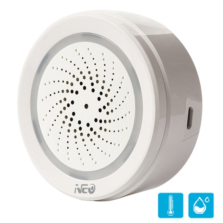 NEO NAS-AB02WT WiFi USB สัญญาณเตือนไซเรนพร้อมเซ็นเซอร์อุณหภูมิและความชื้น, AB02WT