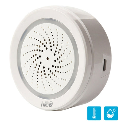 NEO NAS-AB02WT WiFi USB สัญญาณเตือนไซเรนพร้อมเซ็นเซอร์อุณหภูมิและความชื้น, AB02WT