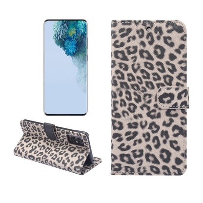 ซองหนังพลิกแนวนอนลายเสือดาวพร้อมตัวยึดและช่องเสียบการ์ด, For Galaxy S20