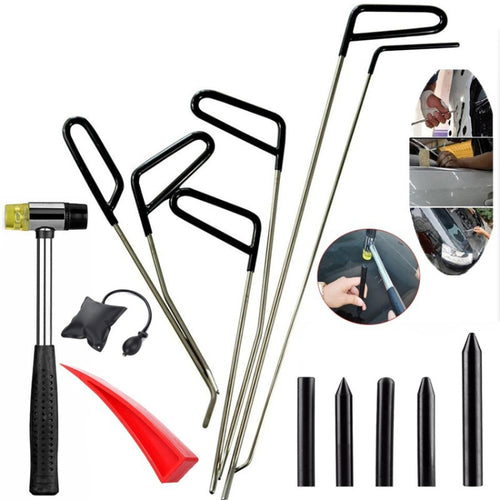 Q1 14 in 1 รถ Paintless Dent Repair Hail Remover Hooks Rods Kit, Q1 14 in 1