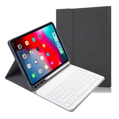 พื้นผิวผ้าที่ถอดออกได้แม่เหล็กบลูทูธคีย์บอร์ดซองหนังพลิกแนวนอนสำหรับ iPad Pro 11 2020/2018 พร้อมตัวยึดและช่องเสียบปากกา, RK11, RK11D Backlight