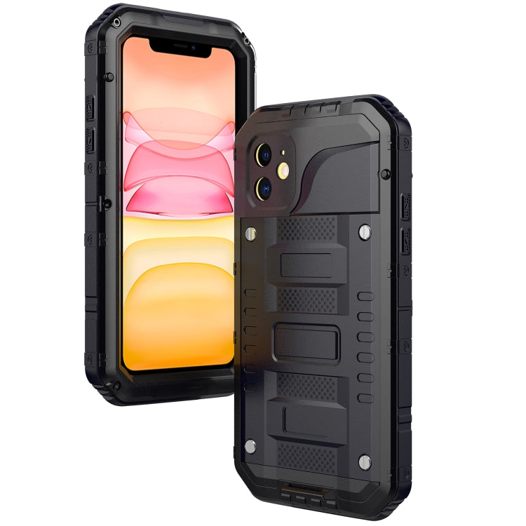 กันฝุ่นกันกระแทกกันน้ำซิลิโคน + เคสโลหะ, For iPhone 11, For iPhone 11 Pro Max, For iPhone 11 Pro