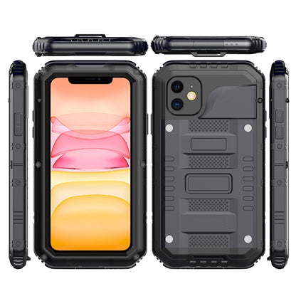 กันฝุ่นกันกระแทกกันน้ำซิลิโคน + เคสโลหะ, For iPhone 11, For iPhone 11 Pro Max, For iPhone 11 Pro