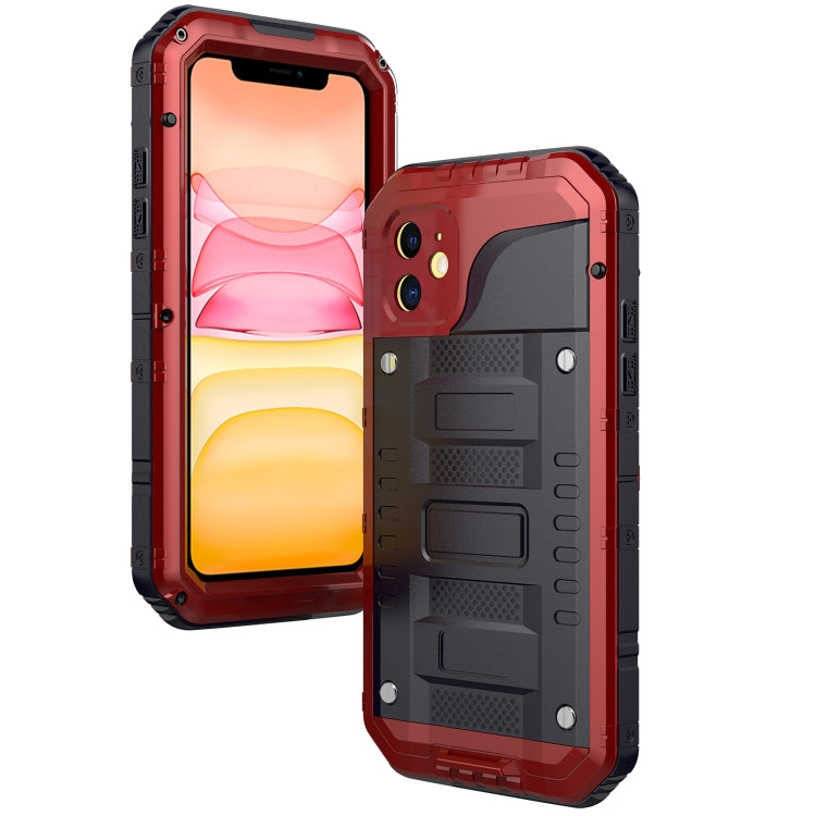 กันฝุ่นกันกระแทกกันน้ำซิลิโคน + เคสโลหะ, For iPhone 11, For iPhone 11 Pro Max, For iPhone 11 Pro