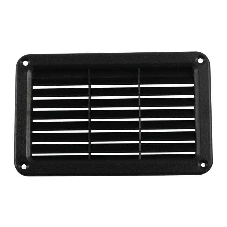A6788 193x122 มม. สีดำสี่เหลี่ยมผืนผ้า Louvered Ventilation พลาสติก Venting แผงฝาครอบ, 193x122mm