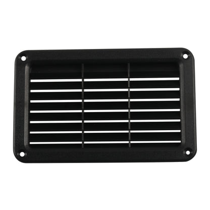 A6788 193x122 มม. สีดำสี่เหลี่ยมผืนผ้า Louvered Ventilation พลาสติก Venting แผงฝาครอบ, 193x122mm