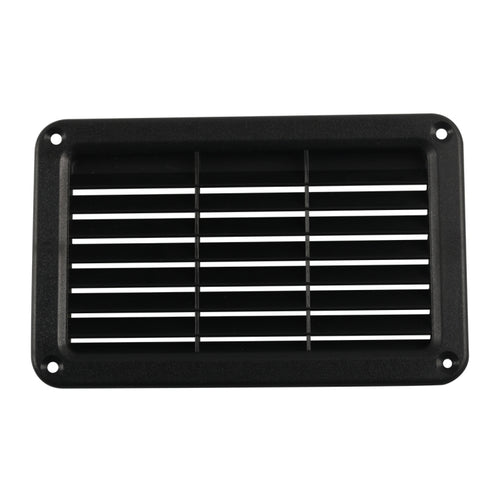 A6788 193x122 มม. สีดำสี่เหลี่ยมผืนผ้า Louvered Ventilation พลาสติก Venting แผงฝาครอบ, 193x122mm
