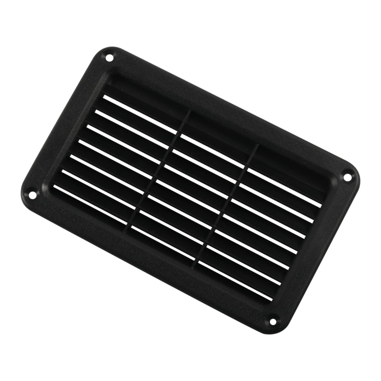 A6788 193x122 มม. สีดำสี่เหลี่ยมผืนผ้า Louvered Ventilation พลาสติก Venting แผงฝาครอบ, 193x122mm