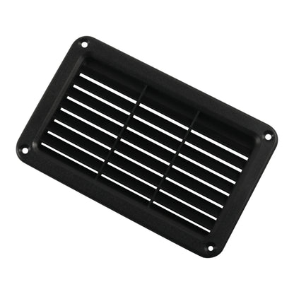 A6788 193x122 มม. สีดำสี่เหลี่ยมผืนผ้า Louvered Ventilation พลาสติก Venting แผงฝาครอบ, 193x122mm