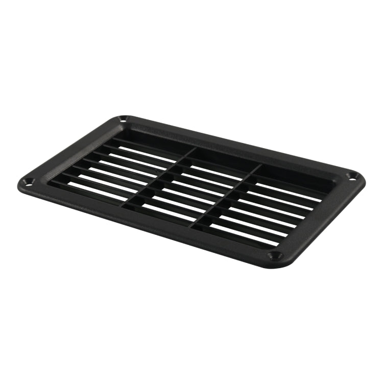 A6788 193x122 มม. สีดำสี่เหลี่ยมผืนผ้า Louvered Ventilation พลาสติก Venting แผงฝาครอบ, 193x122mm