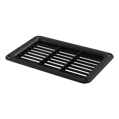 A6788 193x122 มม. สีดำสี่เหลี่ยมผืนผ้า Louvered Ventilation พลาสติก Venting แผงฝาครอบ, 193x122mm