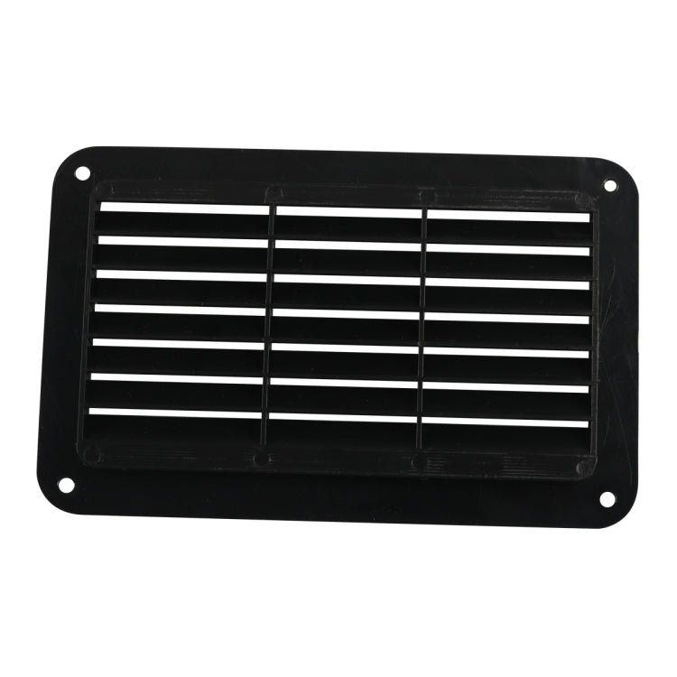 A6788 193x122 มม. สีดำสี่เหลี่ยมผืนผ้า Louvered Ventilation พลาสติก Venting แผงฝาครอบ, 193x122mm
