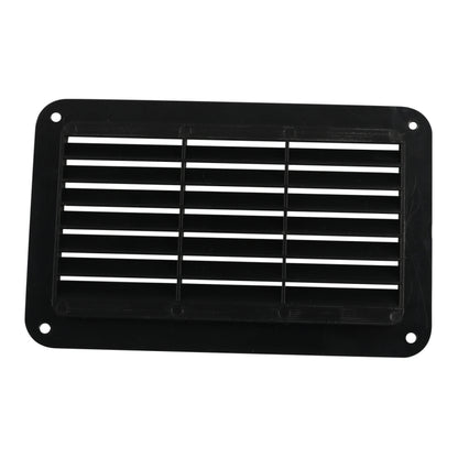 A6788 193x122 มม. สีดำสี่เหลี่ยมผืนผ้า Louvered Ventilation พลาสติก Venting แผงฝาครอบ, 193x122mm