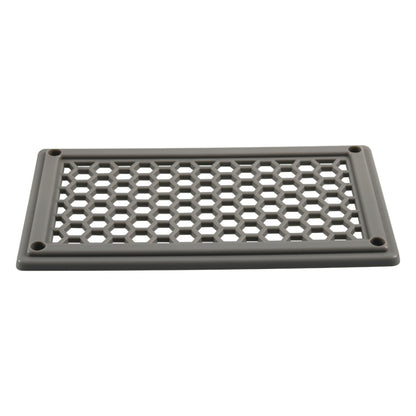 A6790 198x114มม. ฝาครอบแผงระบายอากาศพลาสติกทรงสี่เหลี่ยมผืนผ้าสีเทา, 198x114mm