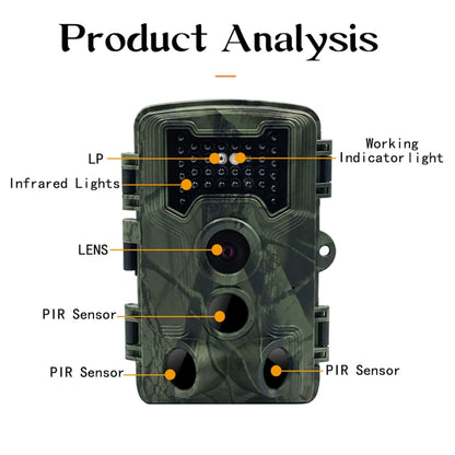 PR1000 2 นิ้วหน้าจอ LCD อินฟราเรด Night Vision Motion สัตว์ป่าการล่าสัตว์ Trail กล้อง, PR1000
