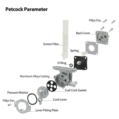 รถจักรยานยนต์ Tap Valve Petcock ถังน้ำมันเชื้อเพลิงสวิตช์แก๊สสำหรับ Suzuki GS300, For Suzuki GS300