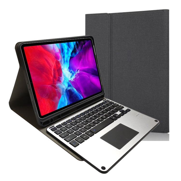 RK11L อลูมิเนียมอัลลอยด์สัมผัสแป้นพิมพ์บลูทูธซองหนังพลิกแนวนอนสำหรับ iPad Pro 11 2020/2018 พร้อมตัวยึดและช่องเสียบปากกา
