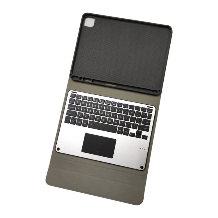 RK11L อลูมิเนียมอัลลอยด์สัมผัสแป้นพิมพ์บลูทูธซองหนังพลิกแนวนอนสำหรับ iPad Pro 11 2020/2018 พร้อมตัวยึดและช่องเสียบปากกา