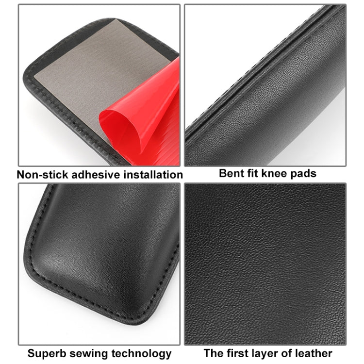 2 ชิ้นรถลื่นนุ่มป้องกันพื้นพรมพรมปูพื้นเข่าหมอนข้าง, PU Leather, First Layer Cowhide