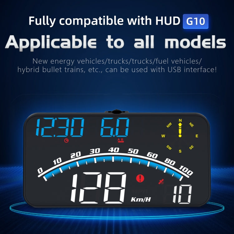 G10 5.5 นิ้วรถ HUD GPS Head Up Display เครื่องวัดระยะทาง LED กระจกโปรเจคเตอร์, G10