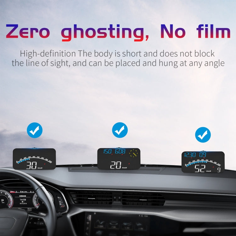 G10 5.5 นิ้วรถ HUD GPS Head Up Display เครื่องวัดระยะทาง LED กระจกโปรเจคเตอร์, G10