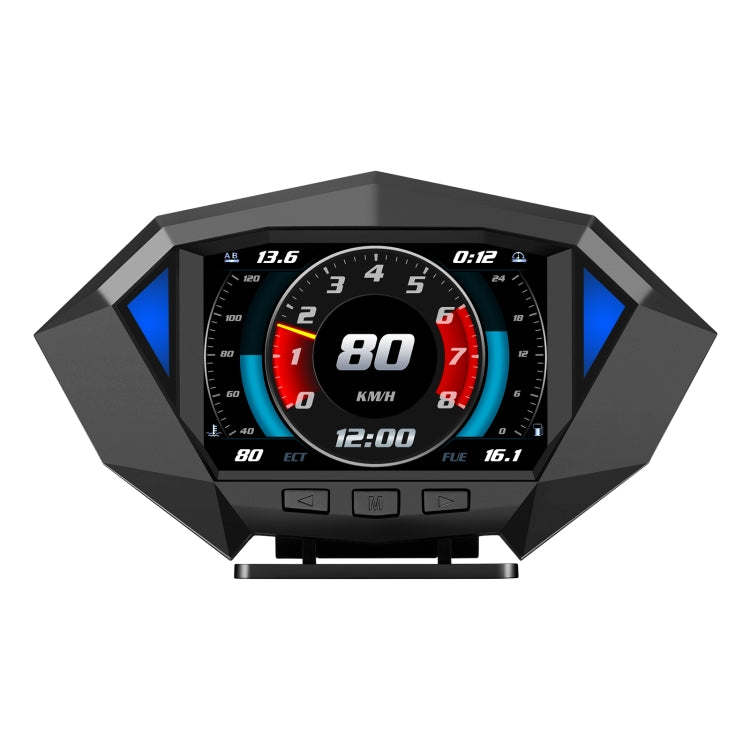 P1 3.5 นิ้วรถ OBD2 GPS HUD Head Up ระบบสมาร์ทดิจิตอล Speedometer Meter จอแสดงผล, P1