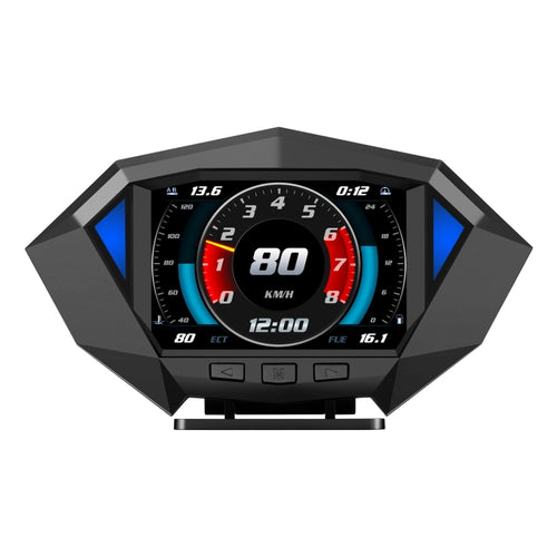 P1 3.5 นิ้วรถ OBD2 GPS HUD Head Up ระบบสมาร์ทดิจิตอล Speedometer Meter จอแสดงผล, P1