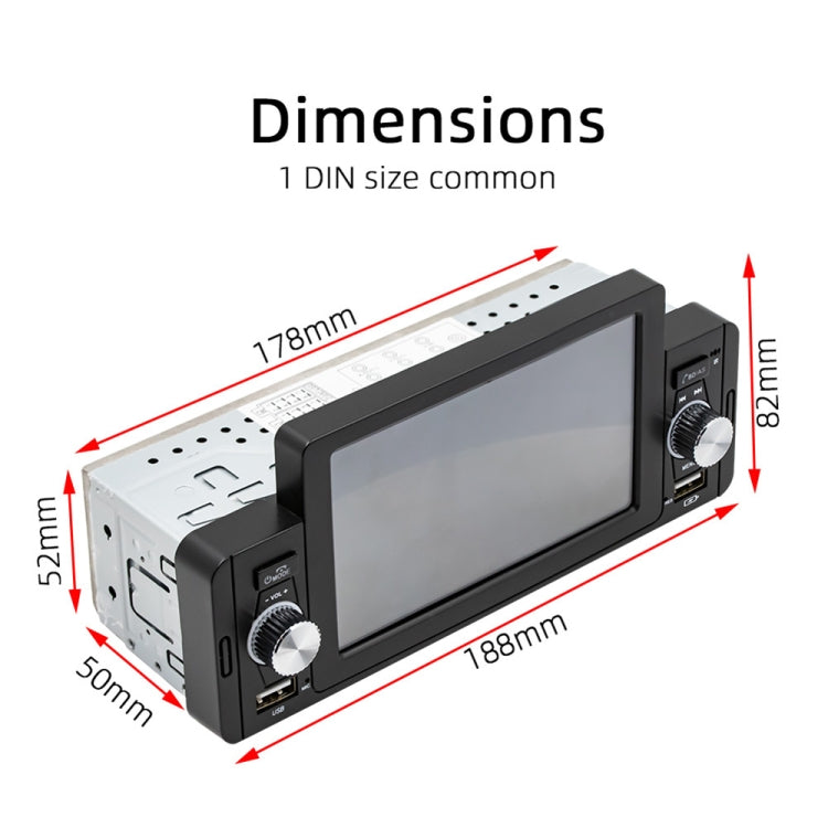 SWM-160C 5 นิ้วรถบลูทูธ 5.1 MP5 Player รองรับโทรศัพท์ Mirror Link/ระบบควบคุมพวงมาลัย, SWM-160C