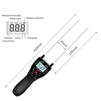 BENETECH GM650 เครื่องวัดความชื้นเมล็ดพืช ไม่รวมแบตเตอรี่, 23cm