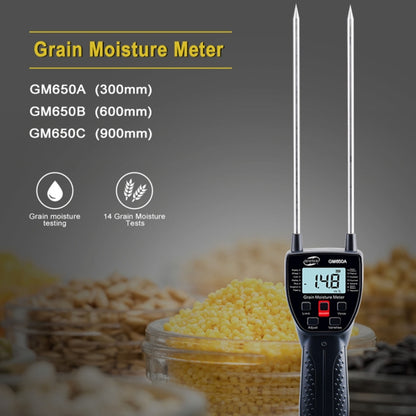 BENETECH GM650 เครื่องวัดความชื้นเมล็ดพืช ไม่รวมแบตเตอรี่, 23cm