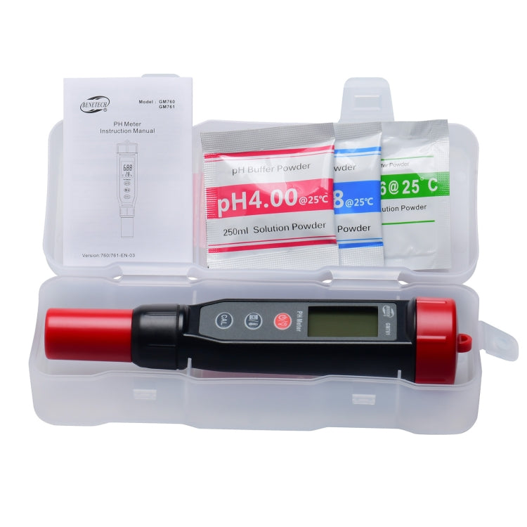 BENETECH GM761 เครื่องทดสอบมิเตอร์วัดค่า pH แบบดิจิตอล, GM761