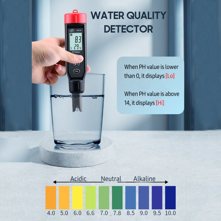 BENETECH GM761 เครื่องทดสอบมิเตอร์วัดค่า pH แบบดิจิตอล, GM761