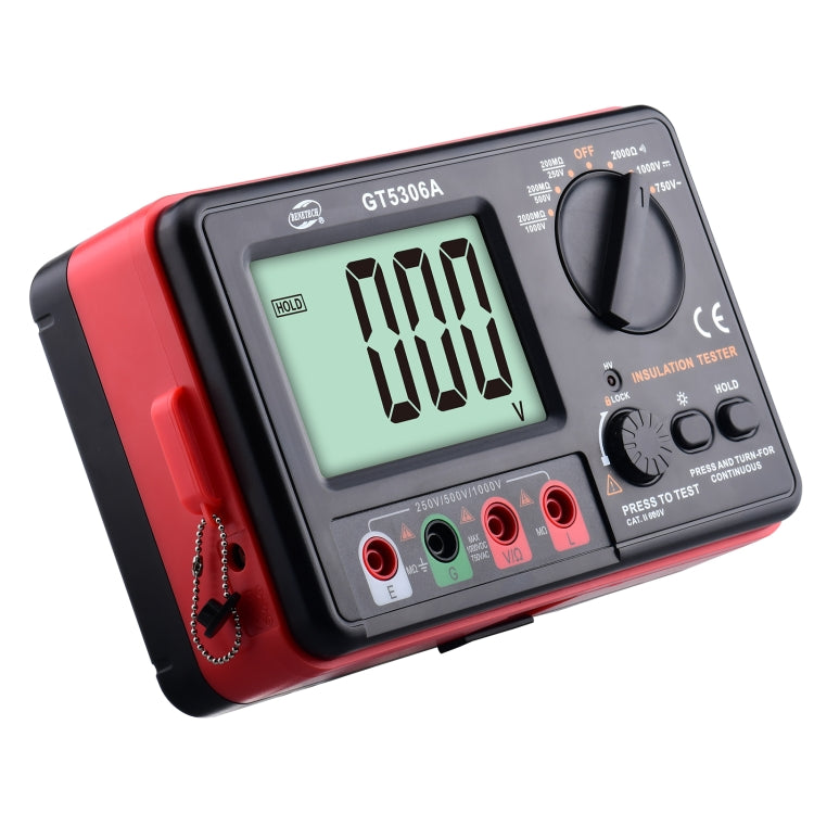 BENETECH GT5306A เครื่องทดสอบความต้านทานฉนวน ไม่รวมแบตเตอรี่