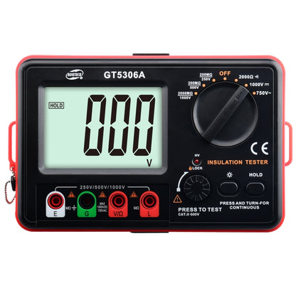 BENETECH GT5306A เครื่องทดสอบความต้านทานฉนวน ไม่รวมแบตเตอรี่