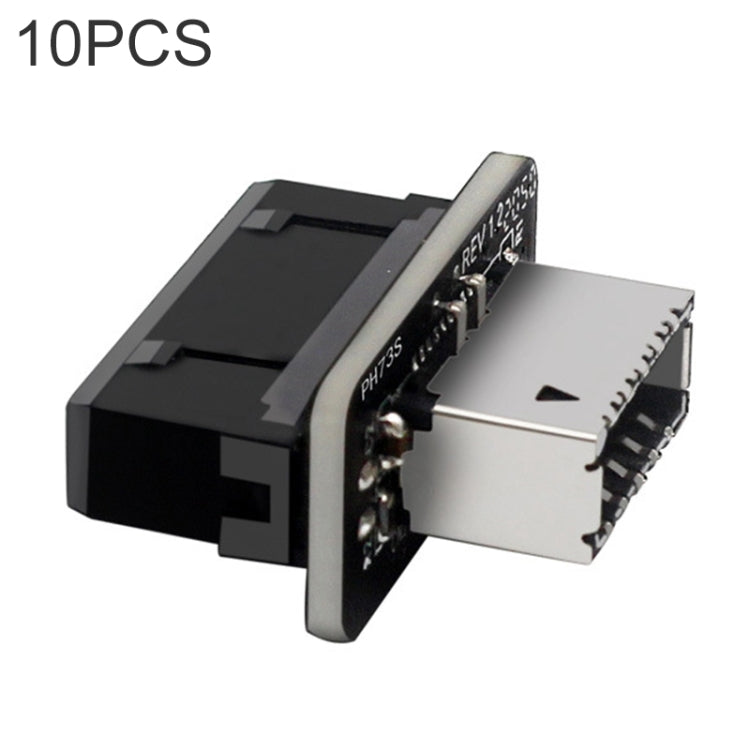 10 PCS 73S เมนบอร์ด USB 3.0 19P/20P ถึง Type-E90 องศาอะแดปเตอร์, 10pcs