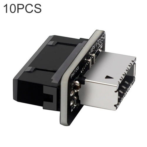 10 PCS 73S เมนบอร์ด USB 3.0 19P/20P ถึง Type-E90 องศาอะแดปเตอร์, 10pcs