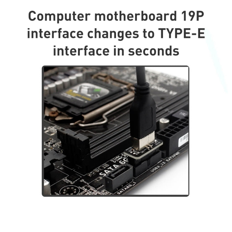 10 PCS 73S เมนบอร์ด USB 3.0 19P/20P ถึง Type-E90 องศาอะแดปเตอร์, 10pcs