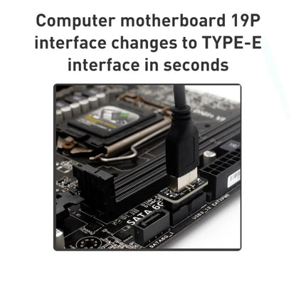 10 PCS 73S เมนบอร์ด USB 3.0 19P/20P ถึง Type-E90 องศาอะแดปเตอร์, 10pcs