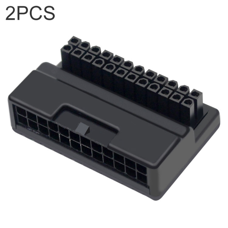 2 ชิ้น ATX 24Pin 90 องศาปลั๊กอะแดปเตอร์