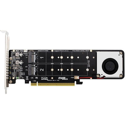 การ์ดแปลง PCIe X16 เป็น M.2 M-key NVMEx4 SSD RAID, PCIe X16 to M.2