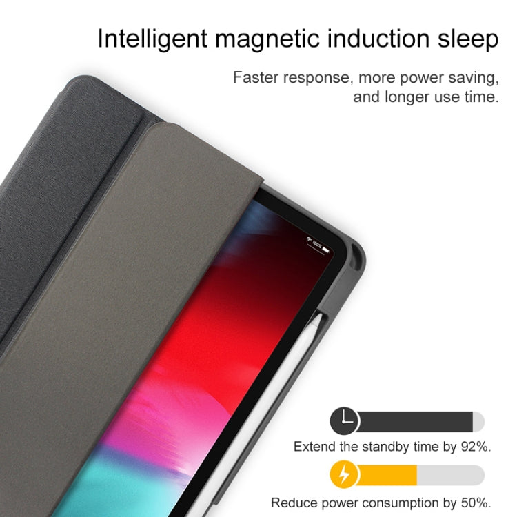 Mutural YASHI Series Ultra-thin TPU + PU เคสหนังพลิกแนวนอนพร้อมตัวยึด & ฟังก์ชั่น Sleep / Wake-up & ช่องเสียบปากกา, For iPad Pro 12.9 inch (2020)