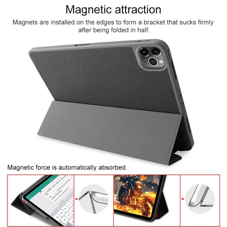 Mutural YASHI Series Ultra-thin TPU + PU เคสหนังพลิกแนวนอนพร้อมตัวยึด & ฟังก์ชั่น Sleep / Wake-up & ช่องเสียบปากกา, For iPad Pro 12.9 inch (2020)