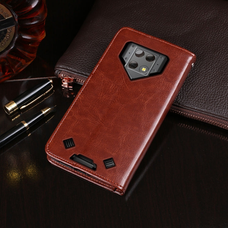 idewei Crazy Horse Texture ซองหนังพลิกแนวนอนพร้อมตัวยึดและช่องเสียบการ์ดและกระเป๋าสตางค์, For Blackview BV9800 Pro, For Cubot P30, For Infinix S4, For Infinix Smart 3 Plus, For OPPO Realme 5i, For Galaxy S10e