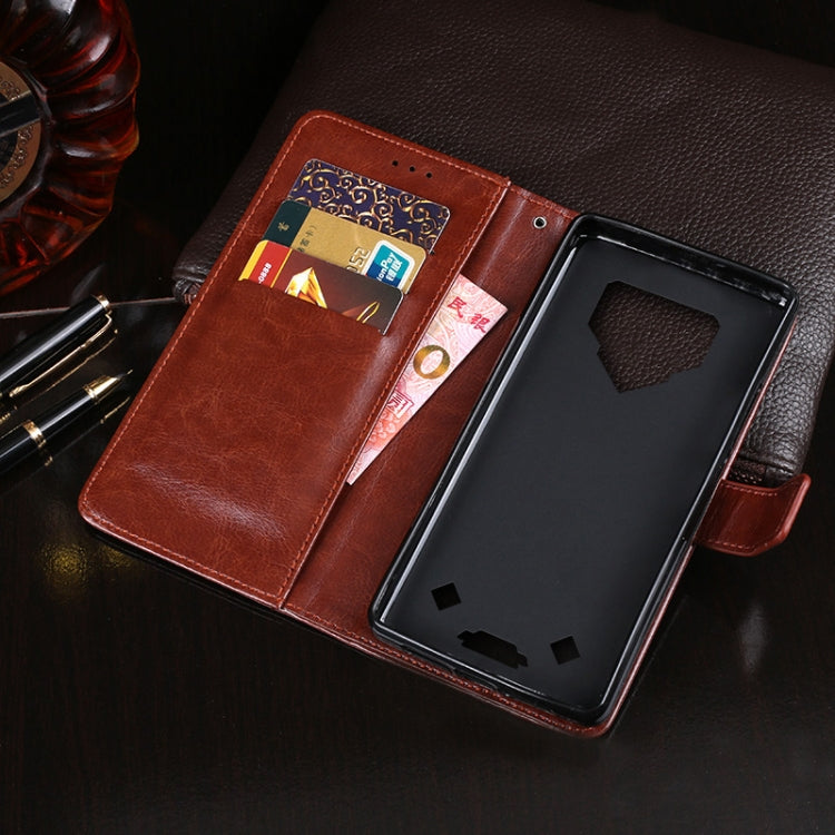 idewei Crazy Horse Texture ซองหนังพลิกแนวนอนพร้อมตัวยึดและช่องเสียบการ์ดและกระเป๋าสตางค์, For Blackview BV9800 Pro, For Cubot P30, For Infinix S4, For Infinix Smart 3 Plus, For OPPO Realme 5i, For Galaxy S10e