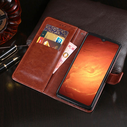 idewei Crazy Horse Texture ซองหนังพลิกแนวนอนพร้อมตัวยึดและช่องเสียบการ์ดและกระเป๋าสตางค์, For Blackview BV9800 Pro, For Cubot P30, For Infinix S4, For Infinix Smart 3 Plus, For OPPO Realme 5i, For Galaxy S10e