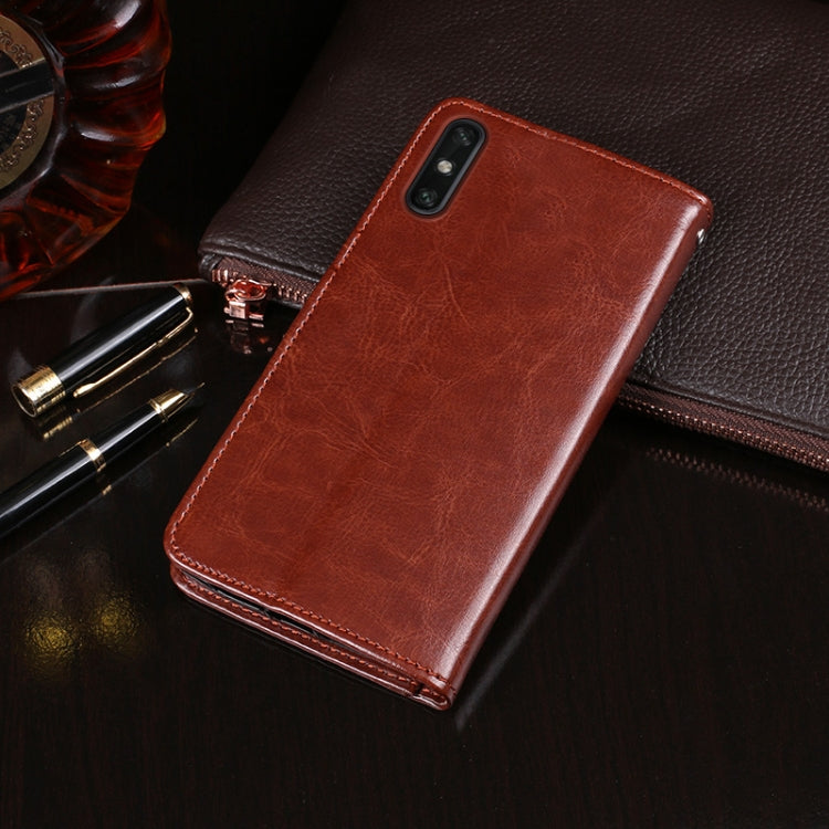 idewei Crazy Horse Texture ซองหนังพลิกแนวนอนพร้อมตัวยึดและช่องเสียบการ์ดและกระเป๋าสตางค์, For Huawei Enjoy 10e, For Doogee X90, For OPPO Find X2, For Vivo IQOO 3, For Xiaomi Black Shark 3, For Huawei P40 Lite E