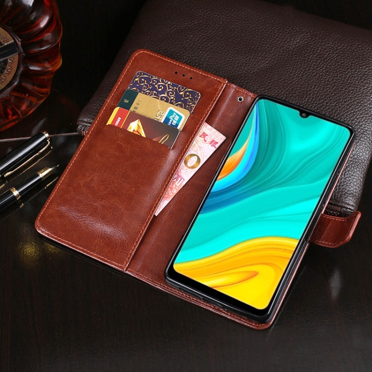 idewei Crazy Horse Texture ซองหนังพลิกแนวนอนพร้อมตัวยึดและช่องเสียบการ์ดและกระเป๋าสตางค์, For Huawei Enjoy 10e, For Doogee X90, For OPPO Find X2, For Vivo IQOO 3, For Xiaomi Black Shark 3, For Huawei P40 Lite E