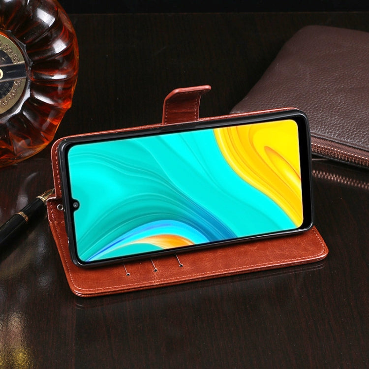 idewei Crazy Horse Texture ซองหนังพลิกแนวนอนพร้อมตัวยึดและช่องเสียบการ์ดและกระเป๋าสตางค์, For Huawei Enjoy 10e, For Doogee X90, For OPPO Find X2, For Vivo IQOO 3, For Xiaomi Black Shark 3, For Huawei P40 Lite E